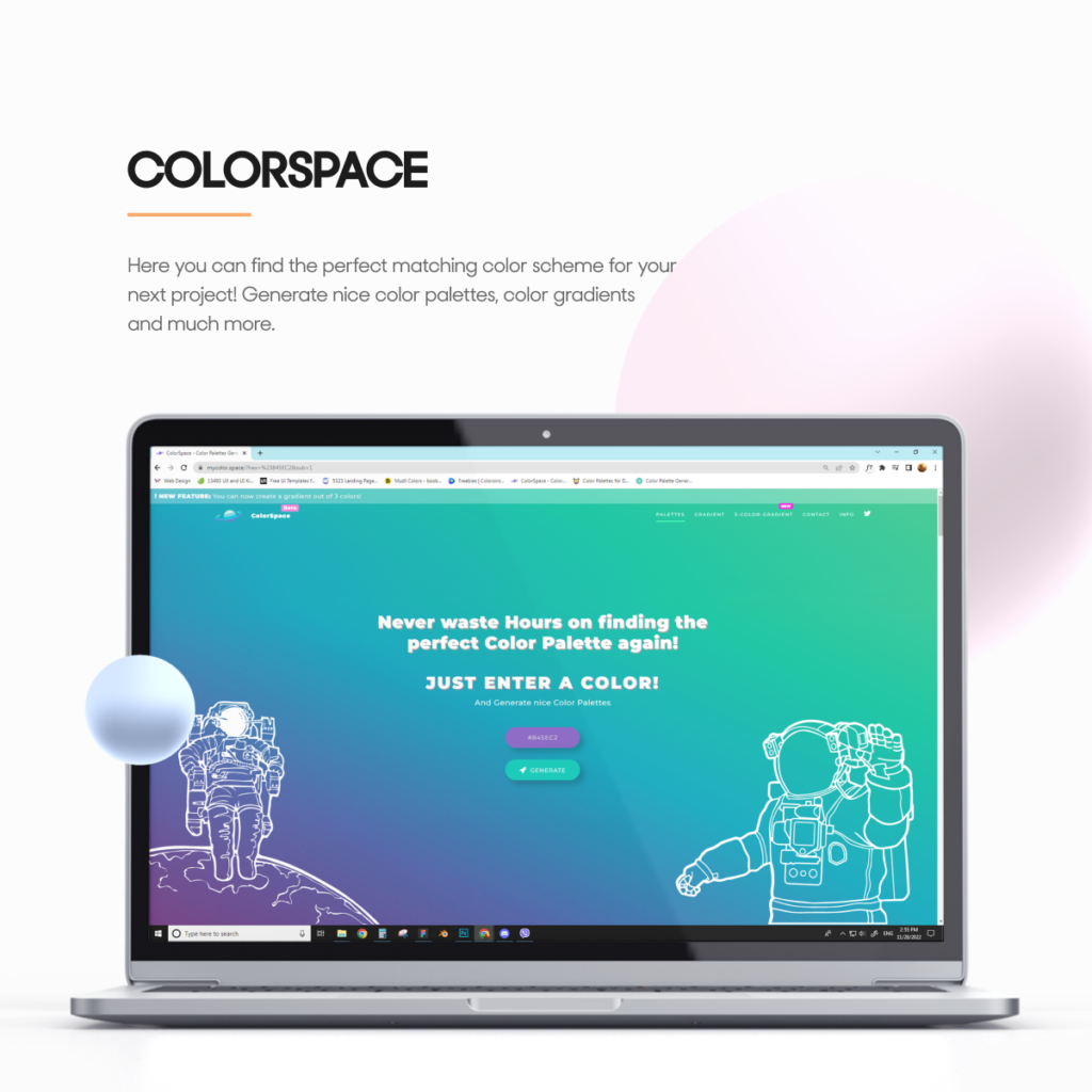 Color palette generator - Colorspace